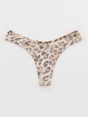 BNWT aerie super chill modal thong underwear in leopard print